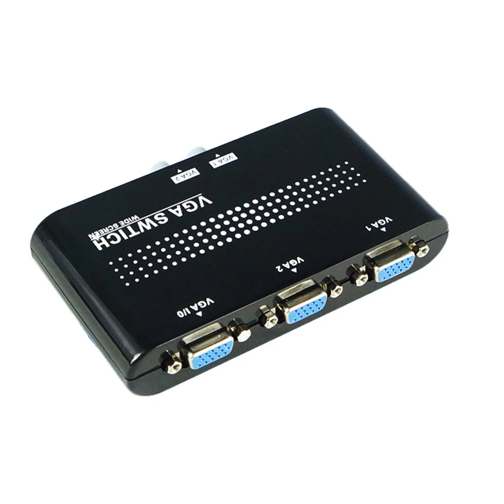Black 1920x1440 for PC Monitor Accessories VGA Switcher VGA Splitter Converter Box Video Switch Adapter