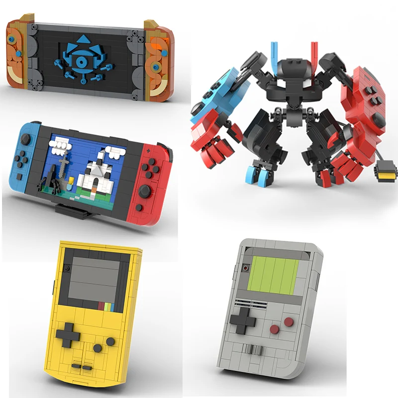 Machine Idea Handheld Game Console Building Blocks for Boy Classic Mecha Controller Bricks Model Collection Toys for Kid Gift