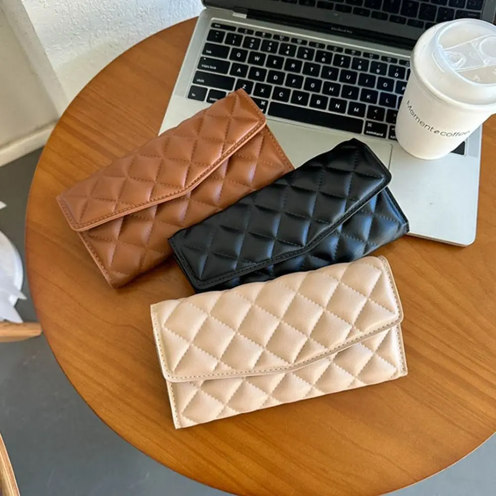 Portable PU Leather Holding Long Wallet Multi-function Large Capacity Card Bag Handbag Lady
