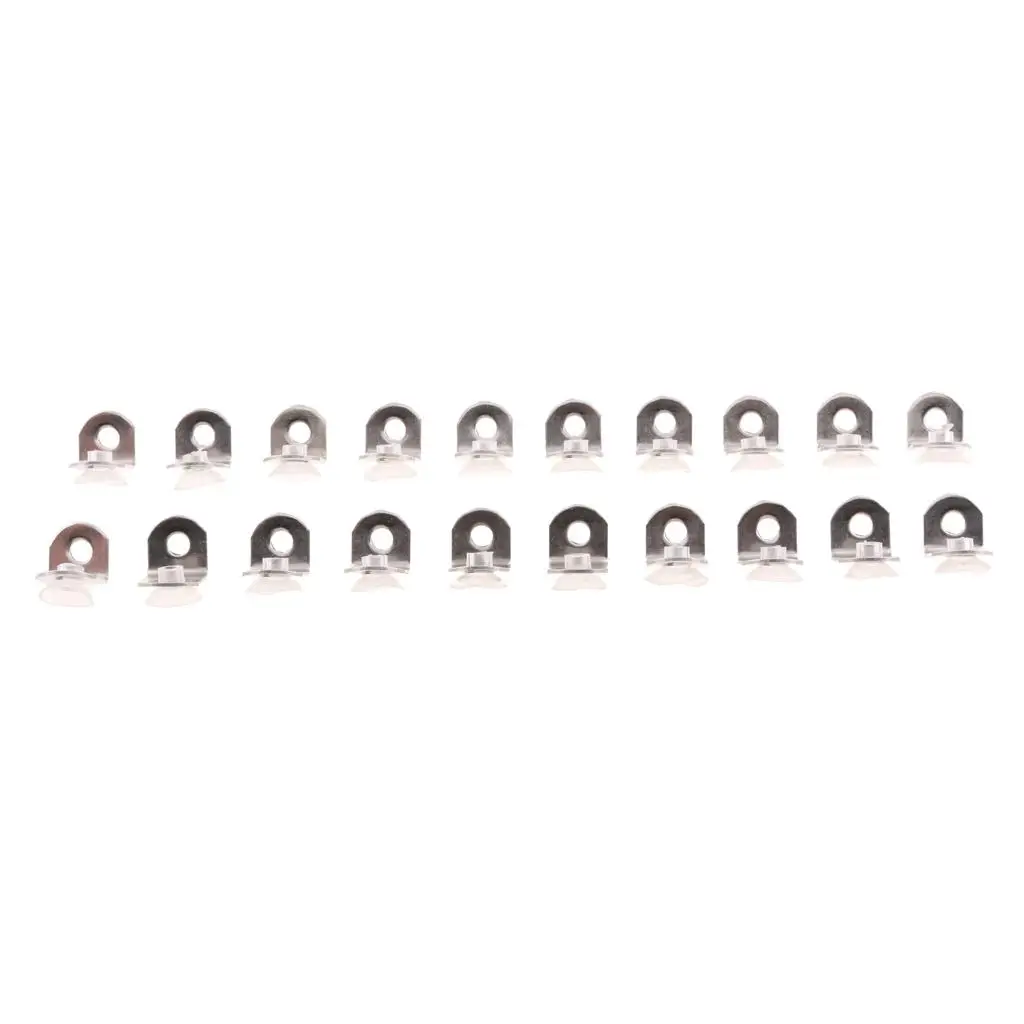 20 Pieces 0 Degrees Corner Bracket with 15mm Clear Suction Cup