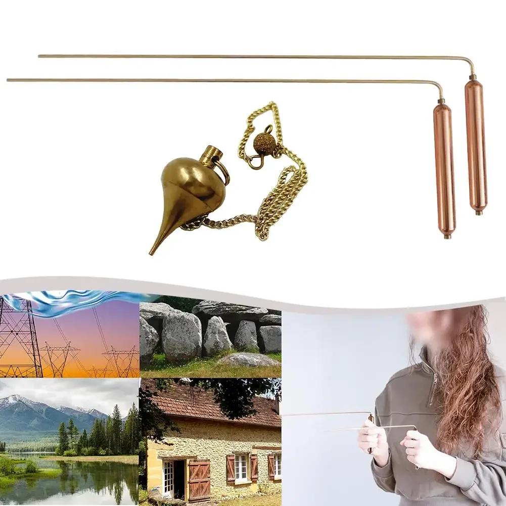 

Copper Divining Rods Set Pendulum For Divination Gold Treasure Tools Intuitive Guidance Suitable For Beginners