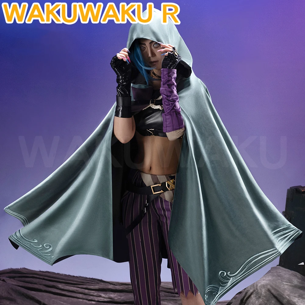 

Jinx Cosplay Cloak Costume Game LOL Cosplay【S-3XL】WakuWaku-R LOL Arcane Women Costume Jinx Cloak Plus Size