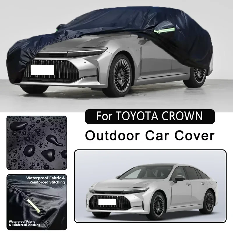 

For TOYOTA CROWN Car Covers Outdoor Waterproof Dustproof Sun Rain Snow Protection Thick Oxford Cloth Car Accessories