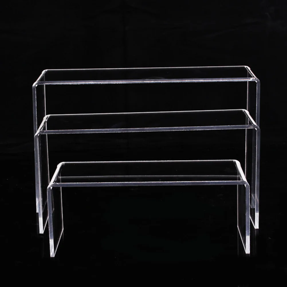 

3Pcs Acrylic Shoe Display Risers Clear Organizer Rack for Cosmetics Makeup Storage Shoes Display Shelves Acrylic Storage Stand