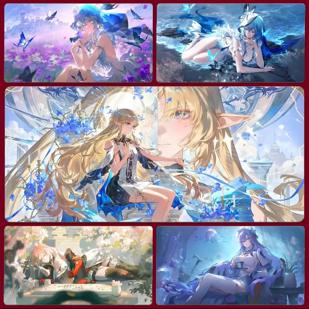 Game Character Wuthering Waves Dania Mouse Pad Large Gaming Mousepad with Stitched Edges Thickened Desk Mat PC