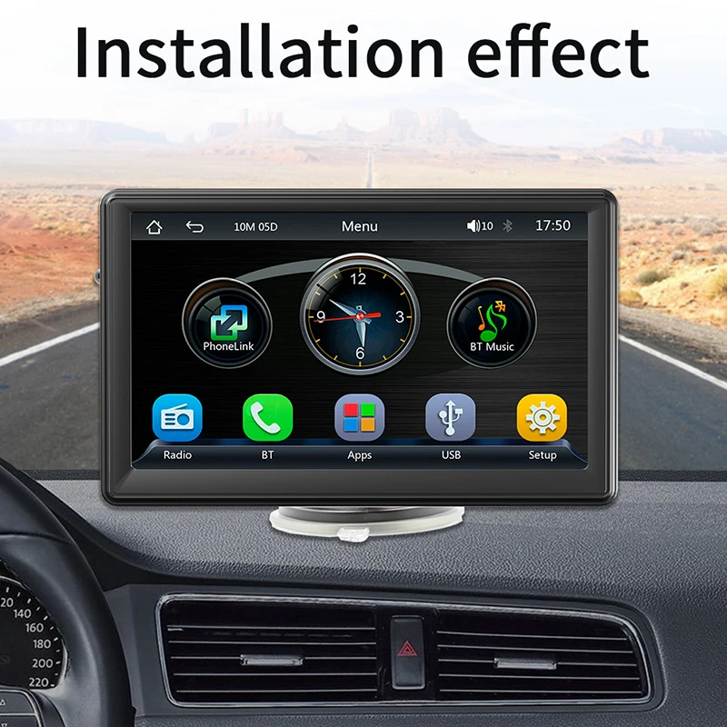 Universal Car Player Portable 7 Inch Wireless Bluetooth WIFI CarPlay Voice-recognition Android Auto Car MP5 Player Touch Screen