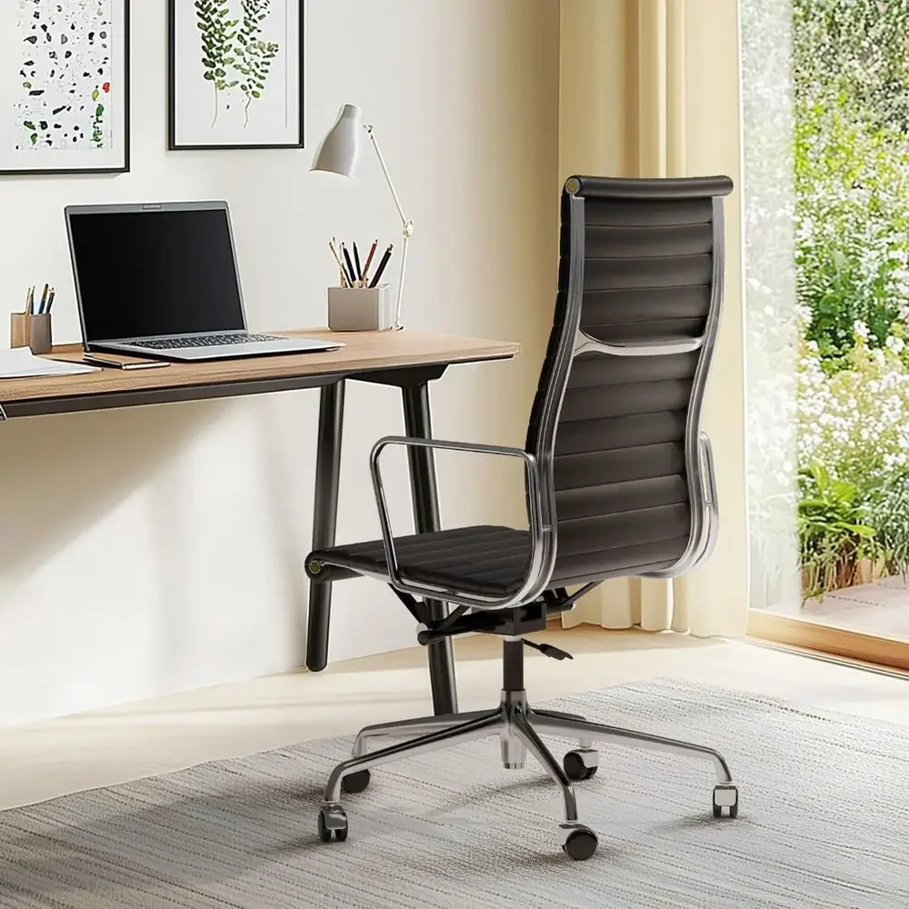 

Special OfferErgonomic High-Back Desk Chair With Top Grain Leather, Adjustable Height, Swivel Wheels, And Armrests