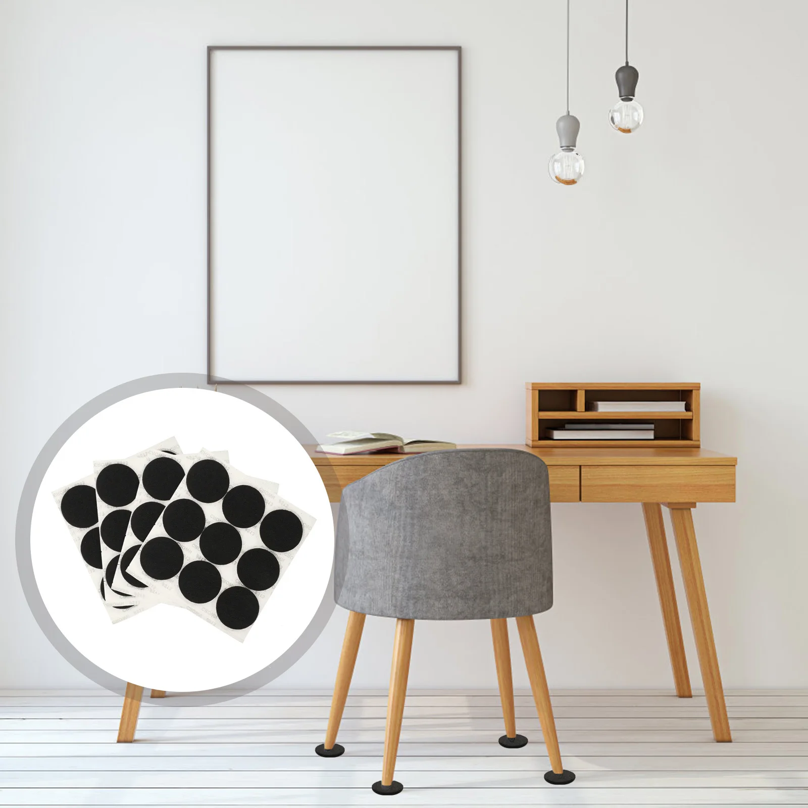 

100Pcs Non Slip Furniture Pads Self Adhesive Chair Leg Protectors Floor Protectors for Hardwood Laminate Tiles Furniture