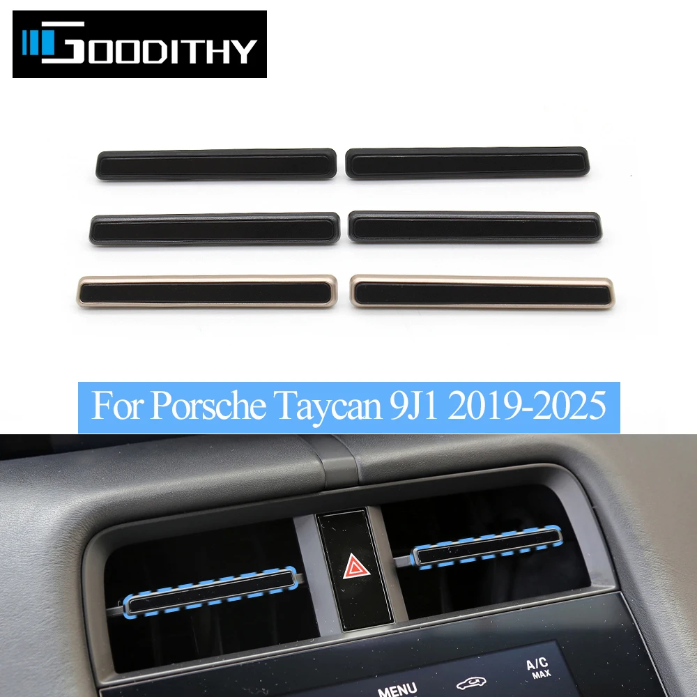 Upgraded Car Interior Middle Air Conditioner AC Vent Grille Trim Strip Replacement For Porsche Taycan 9J1 2019-2025 9J1819111