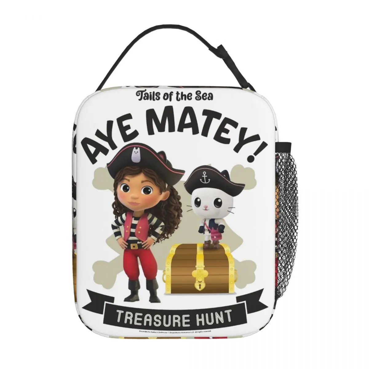 Funny Gabby's Dollhouse Aye Matey! Treasure Hunt Accessories Insulated Lunch Bags Storage Food Boxes Portable Lunch Boxes