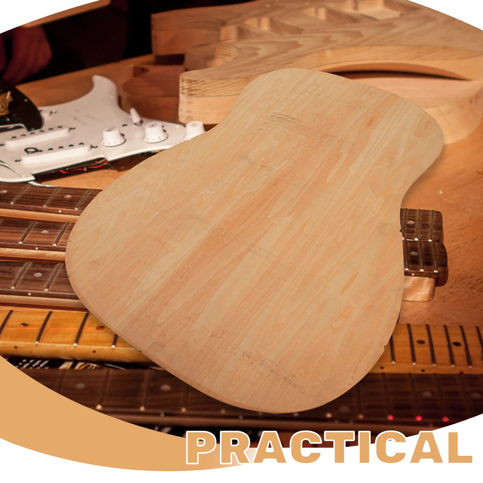 

DIY Guitar Head Plates 38 Inch Linden Wood Single Board Lightweight Replacement Part for Guitars Wooden Veneer Accessories