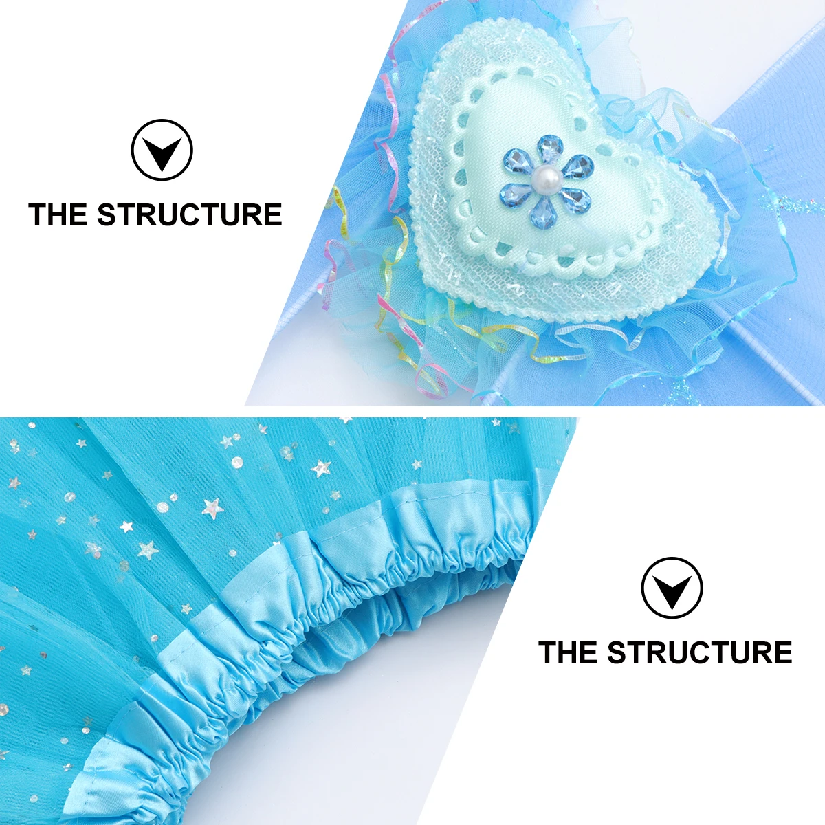 

Butterfly Wings Four Piece Set Pink Fairy Costume Dress Kit for Girls Skirt Perfect for Performance Dancing Parties
