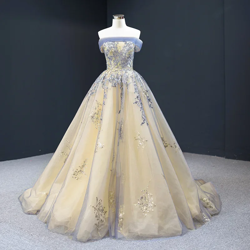2026 New Arrival One Shoulder Bridal Solo Pong Dress Custom Host Dinner Temperament Banquet Wedding Dress For Wedding Events