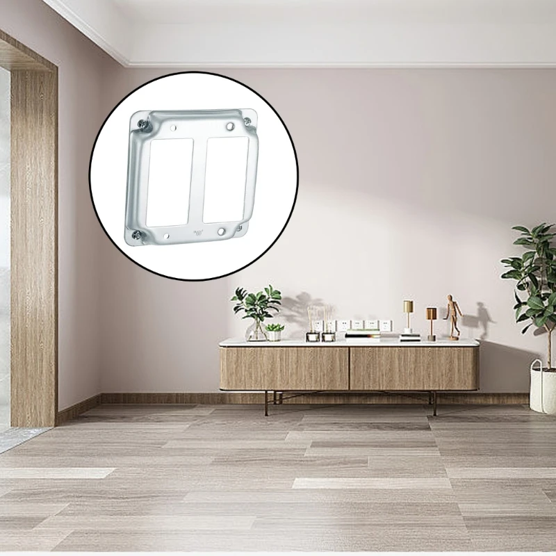 Silber GFCI Compatible Electrical Box Cover 4x4inch Metallplatten Pack von 2