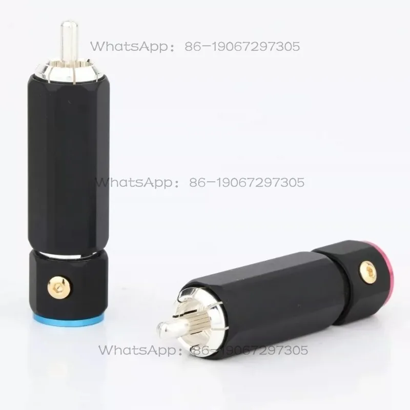 Silver-plated Gold-plated Lotus Audio Plug, Self-locking Solderless RCA Signal Cable DIY Terminal