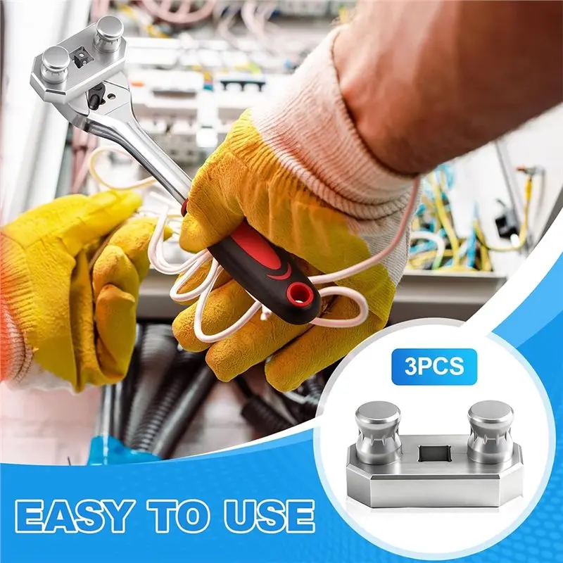 Happy New- 3 Pack Cable Bending Tool, Connects To 1/2'' Ratchet, Bends Up To 500 , Convenient Labor Saving Wire Benders