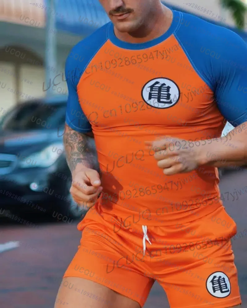 

Dragon Ball Aniime Goku Sport Tshirt Shorts Summer 3D Clothing Men Short Sleeve Tshirt Y2K High Street Fashion Cosplay Sets