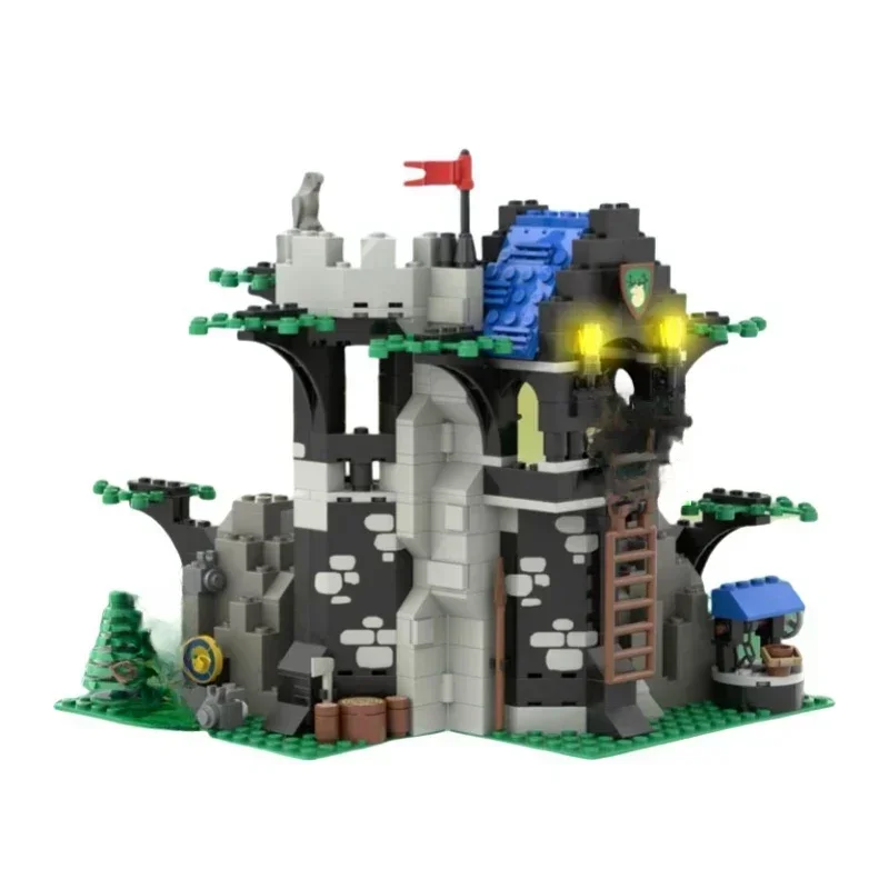 Classical Medieval Castle Model MOC Building Bricks Forestmen's Rest Modular Technology Gift Holiday Assemble Children Toys Suit