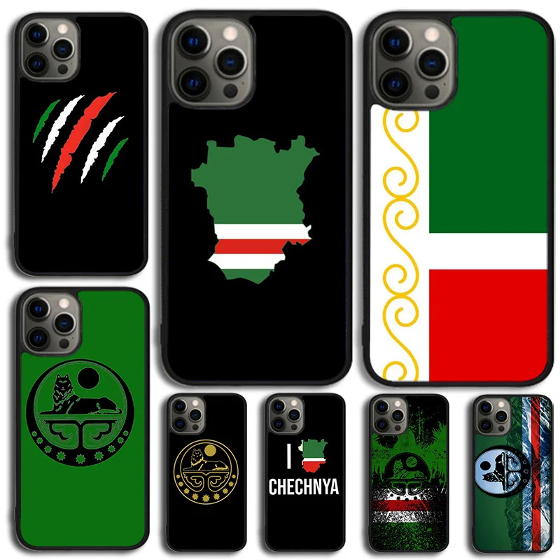 Chechnya Wolf Chechen Flag Phone Case For iPhone 14 15 16 13 12 Mini Max Cover For Apple 11 Pro Max 6 8 7 Plus SE2020 Coque