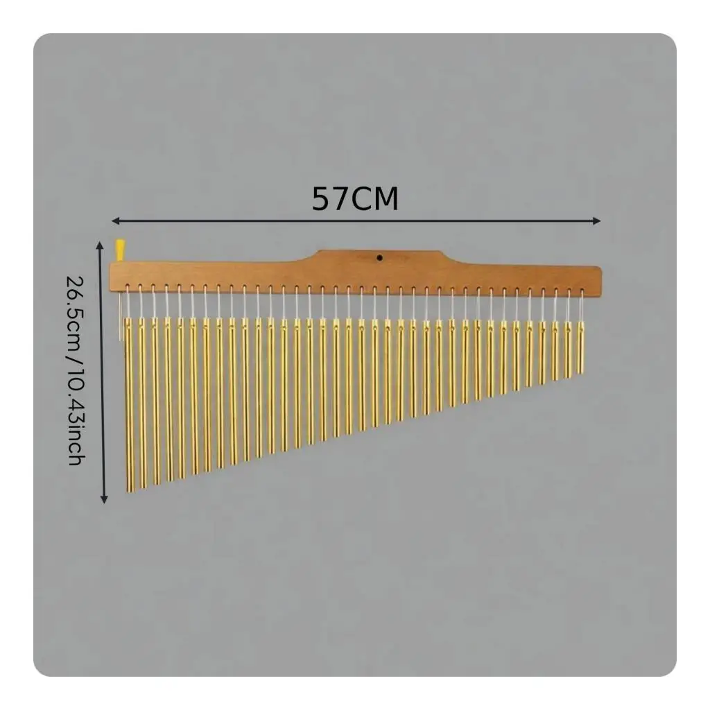 Percussion Music Bars Single Row Chime Instrument 36 Aluminium Rods for Orchestra Studio Sound Healing