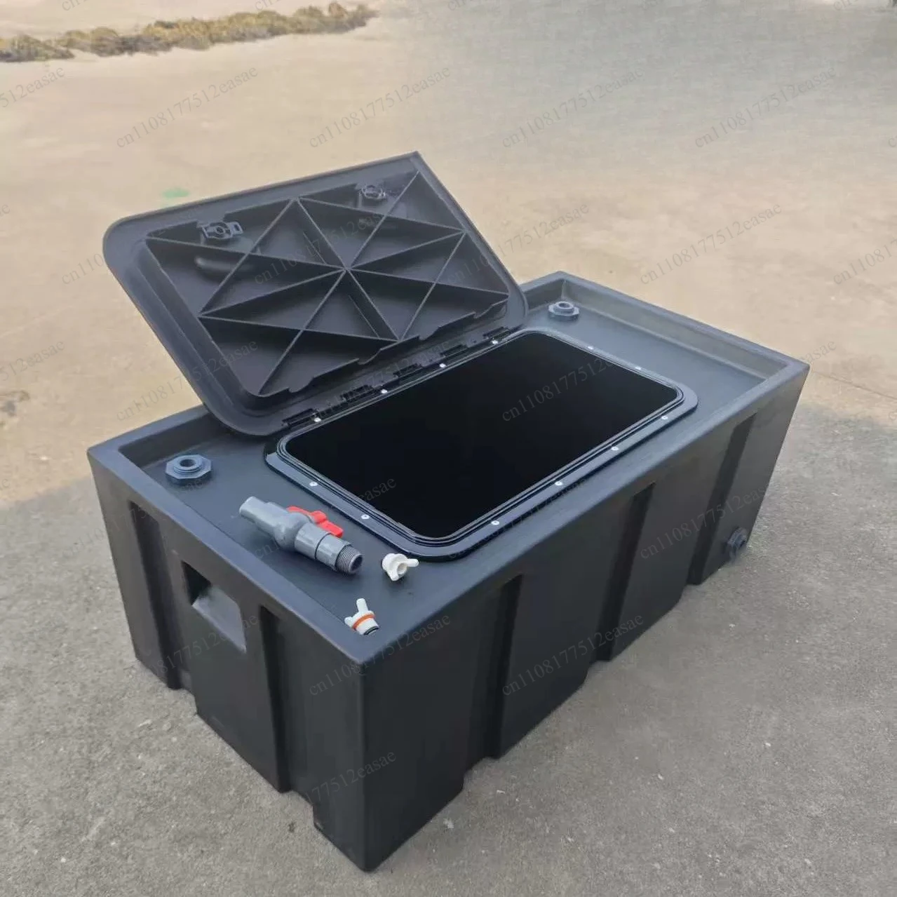 Thickened large-capacity beef tendon material, transparent cover aquaculture transport box truck-mounted live fish bucket