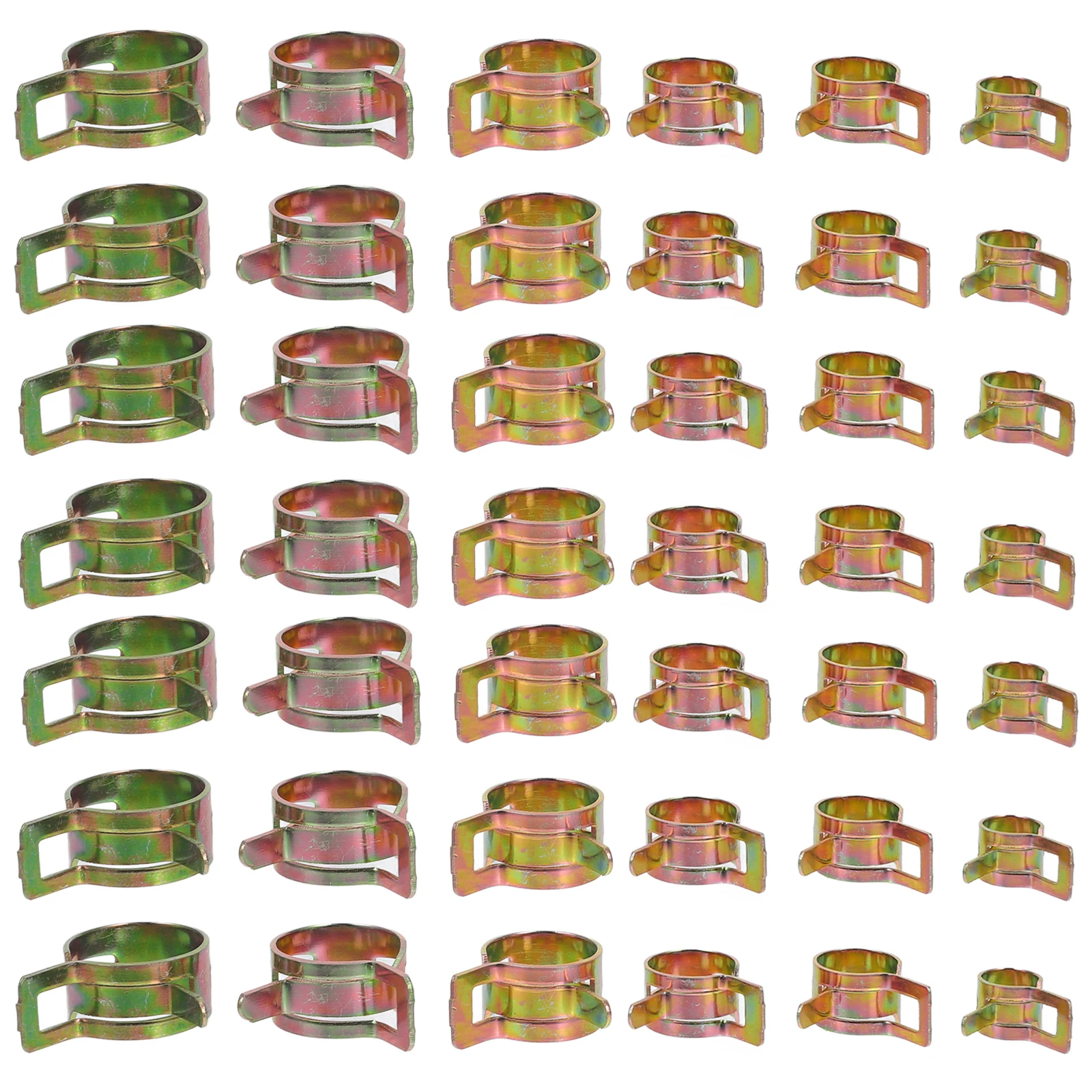 

80pcs Hose Clamps Tubing Hoops 7mm 10mm 11mm 14mm 16mm 17mm Oil Tube Fixing Clamps For Water Fuel Hose Car Motorcycle