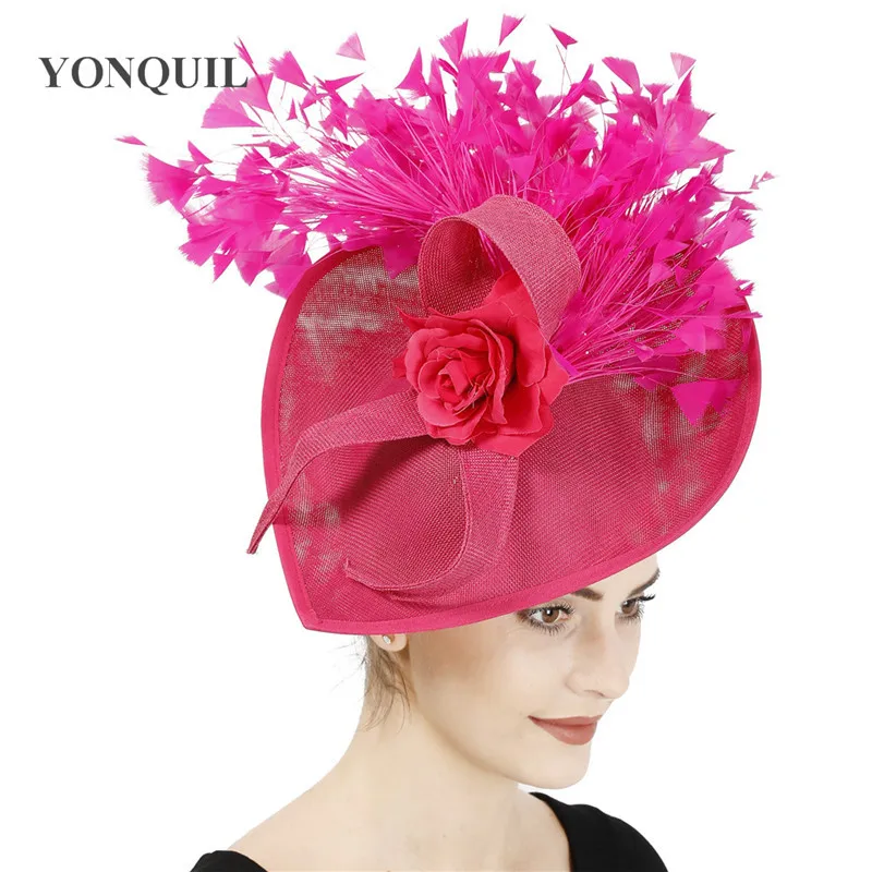 

Women Fascinator Hat with Veil and Feather Vintage Phillbox with Flower Headband Clip Kentucky Derby Cocktail Tea Party Headwear