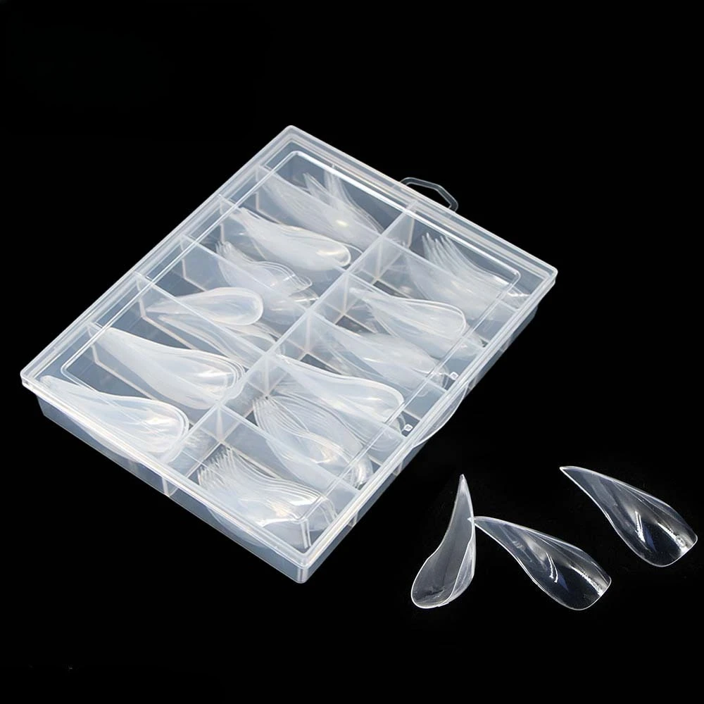 

120 шт., изогнутые ногти на шпильках, двойная форма для наращивания геля для ногтей, 3D Eagle Claw Hawk, скульптурные формы для ногтей с полным покрытием