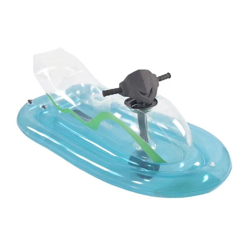 Custom Motorboat Inflatable Pool Float for Kids Inflatable Jet Ski Motorized Ride-ons Pool Floats with Motor Swimming Pool Toy
