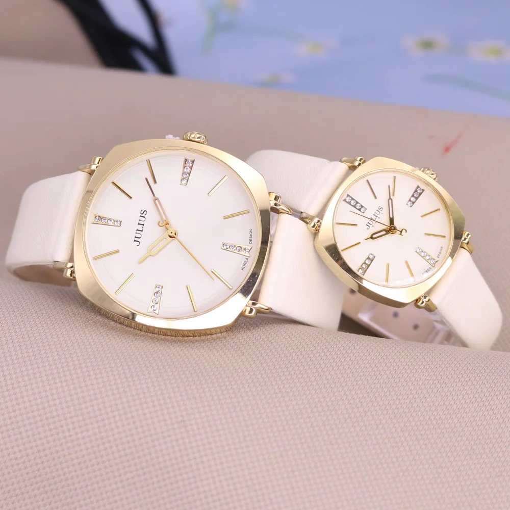 Julius Lady Women\'s Watch Japan Quartz Hours Fine Fashion Bracelet Simple Real Leather Girl Birthday Lovers Gift No BoX