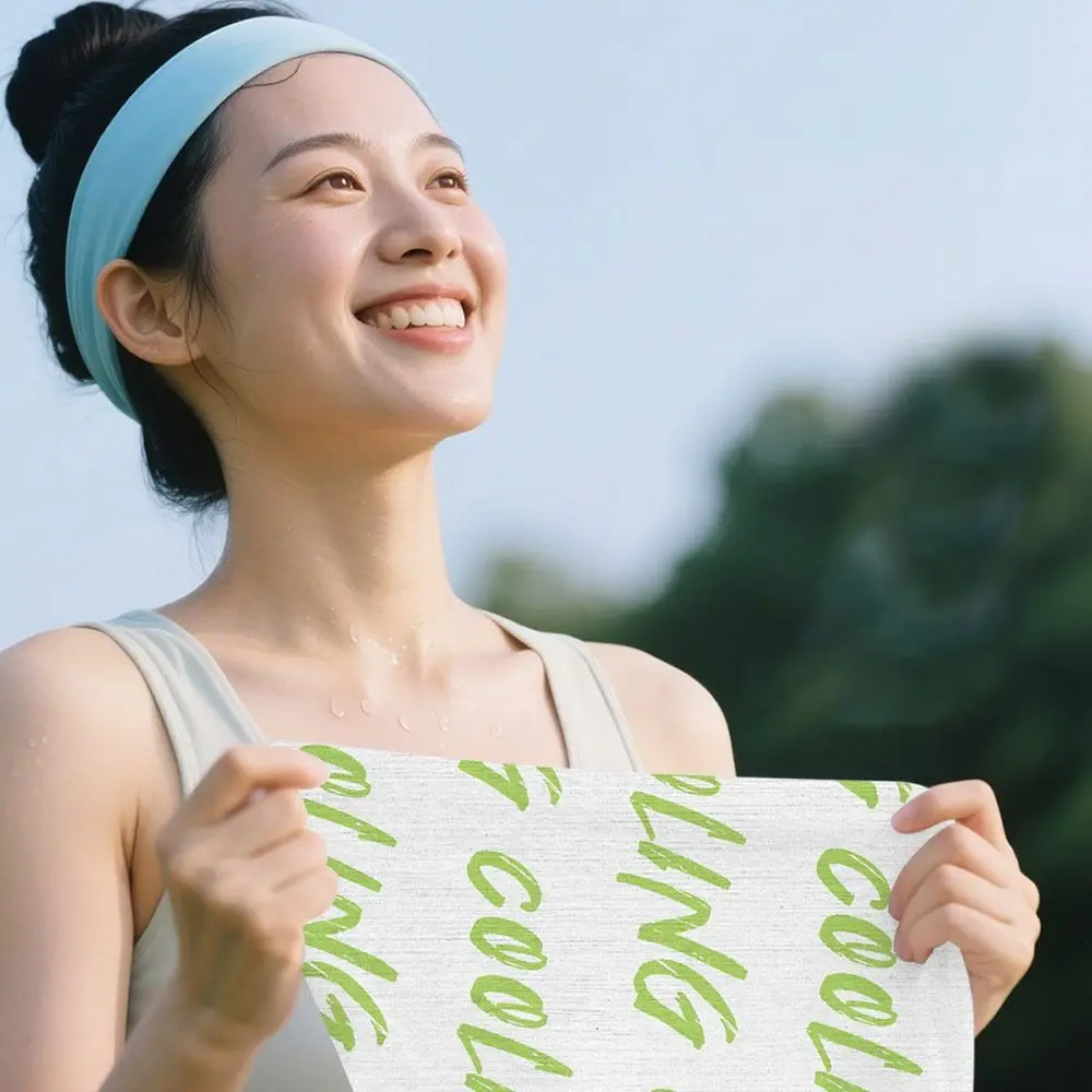 10Pcs New Non Woven Fabric Cooling Towel Breathable Quick Drying Sweat Wipes Sunstroke Prevention Disposable Ice Wipes Summer