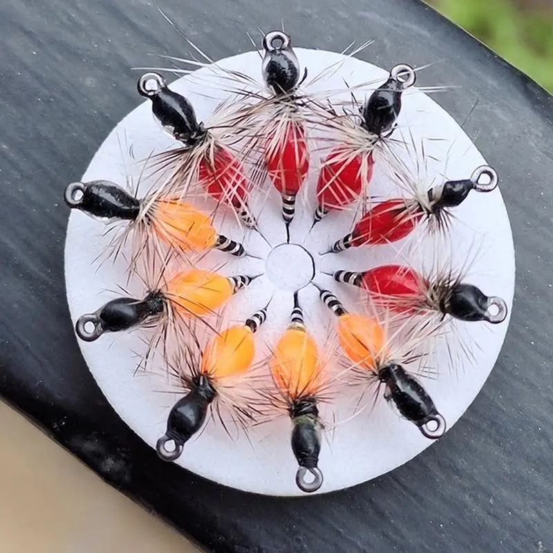 Dry Fly Floatant 5Pcs Bright Colors Hand Woven Dry Fly Attractor Floatant Multifunctional High Visibility Fly Fishing Supplies