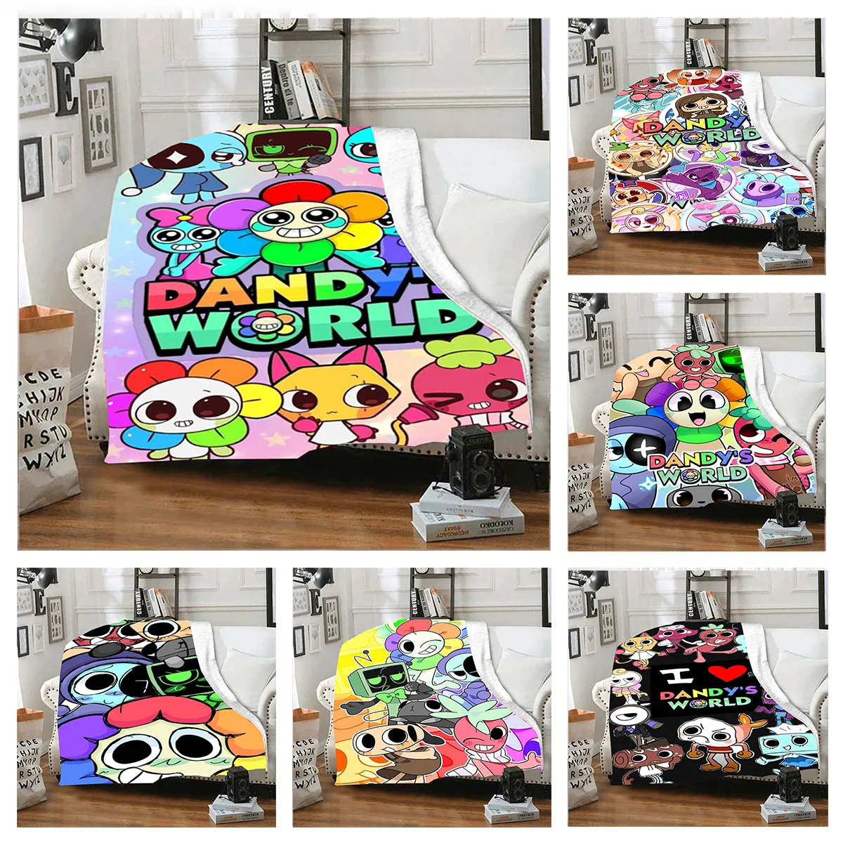3D D-Dandy-S W-World-S Cartoon  Halloween Christmas Gifts Cozy Throw Soft Flannel Blanket Art For Home Decor Sofa Naps Picnic