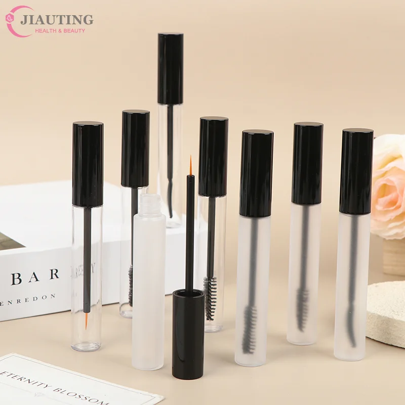 Tubo de rímel vacío de 12 ml con varita aplicadora, frasco para líquido de crecimiento de pestañas, cepillo para delineador, contenedor para crema de pestañas