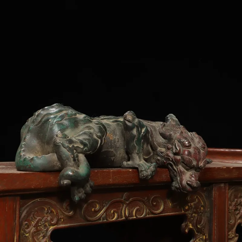 Hand-Cast Premium Brass Pi Xiu Kirin Statue - 10.2