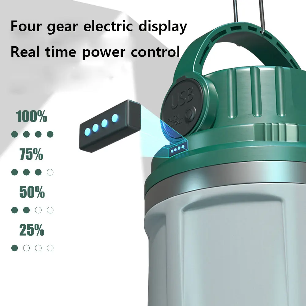 High Power panel słoneczny Camping Light USB żarówka akumulatorowa do lampy namiot na zewnątrz przenośna latarnia światła awaryjne do grillowania piesze wycieczki