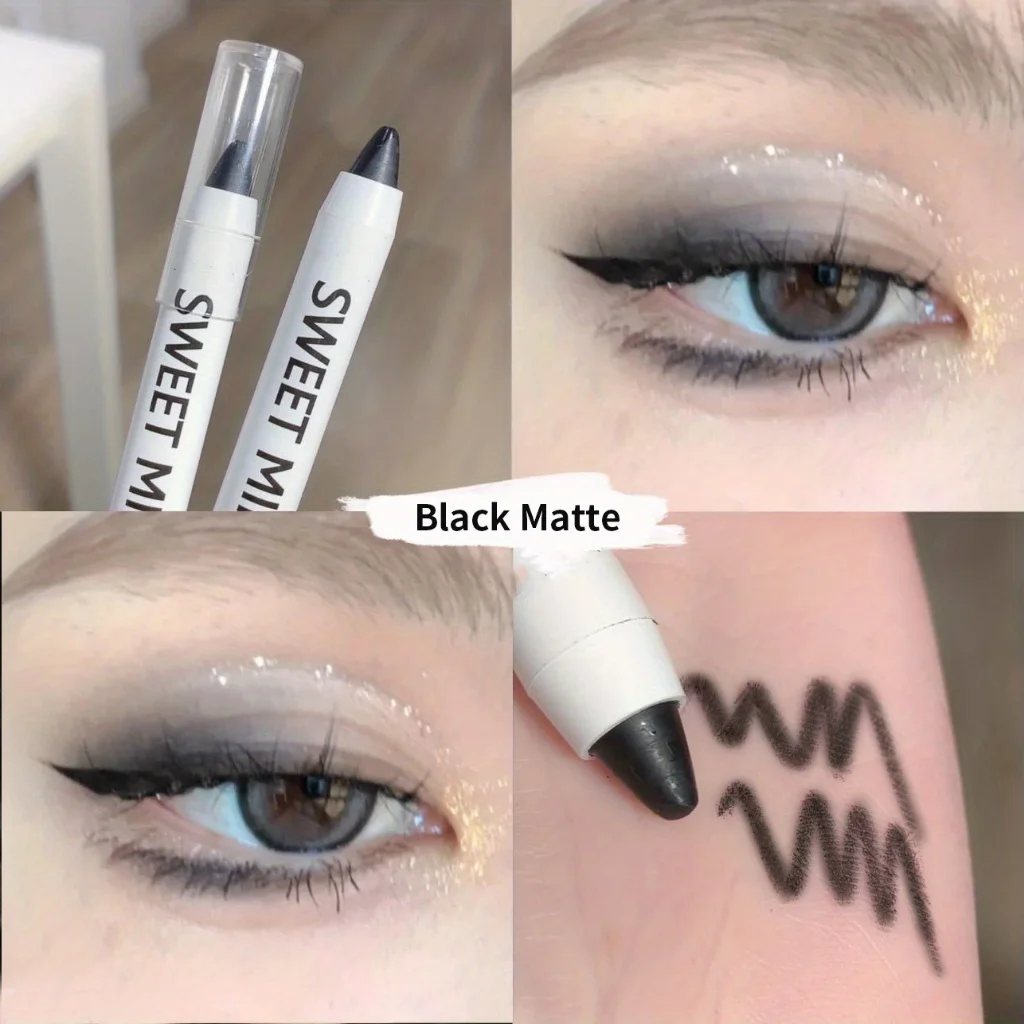 10-Farben liegender Seidenraupenstift, Textmarker, matt, schimmernd, wasserfest, langlebig, pigmentierter Lidschattenstift