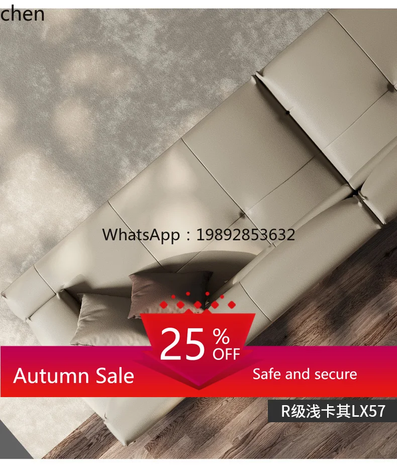 

minimalist leather sofa modern first-layer cowhide sofa living room leather sofa
