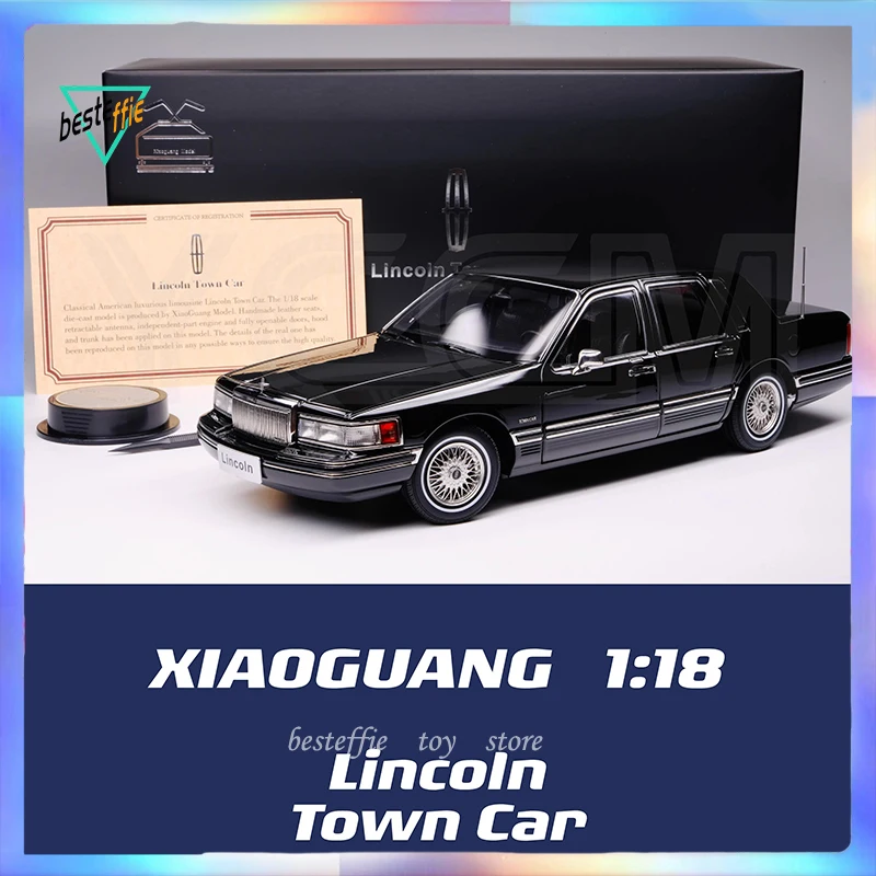 Xioaguang 1/18 City Lincon Towncar Simulation Alloy Fully Open Car Model Room Ornament Display Cars Model Boy Collection Gift