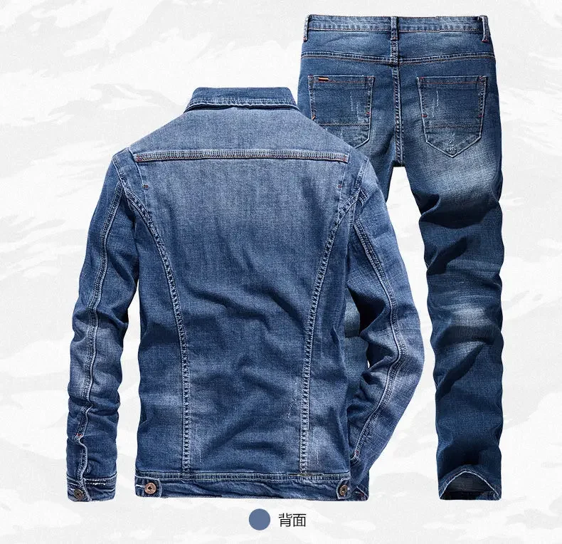 Men\'s Sets Spring Denim Jacket+ Pant Men Suit Jackets Pants Two Pieces of Men\'s Autumn Models Mens Clothes