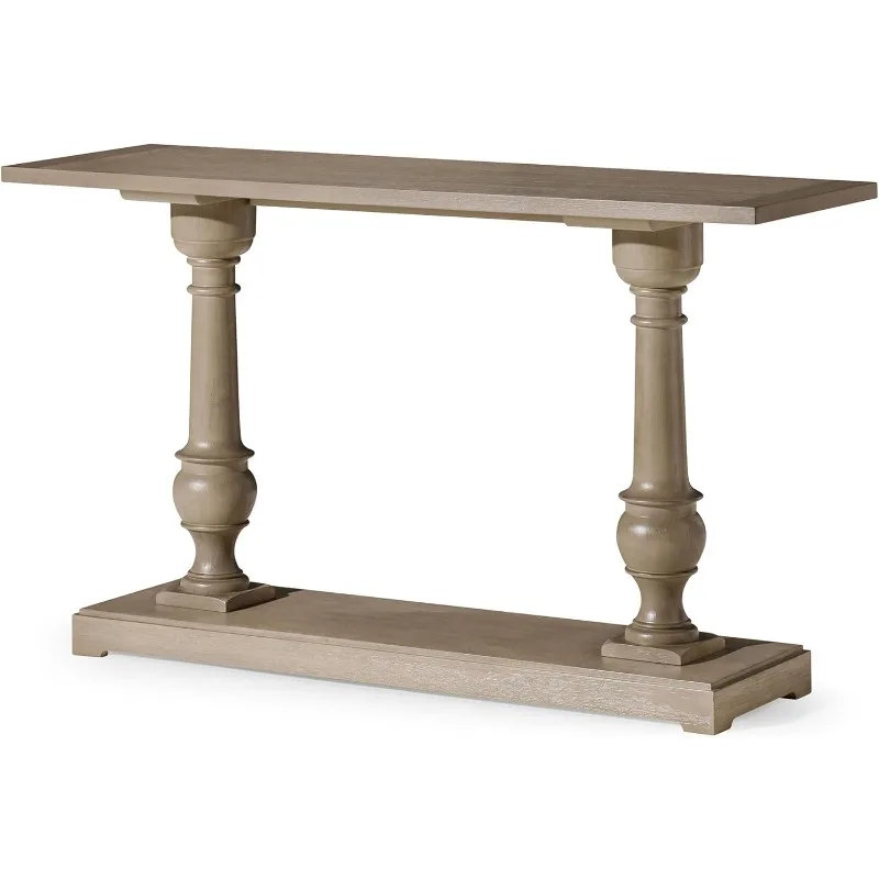 Arthur Traditional Rectangular Accent Console Table for Small Spaces and Front Door Entrance Hallway in Antiqued Grey Finish