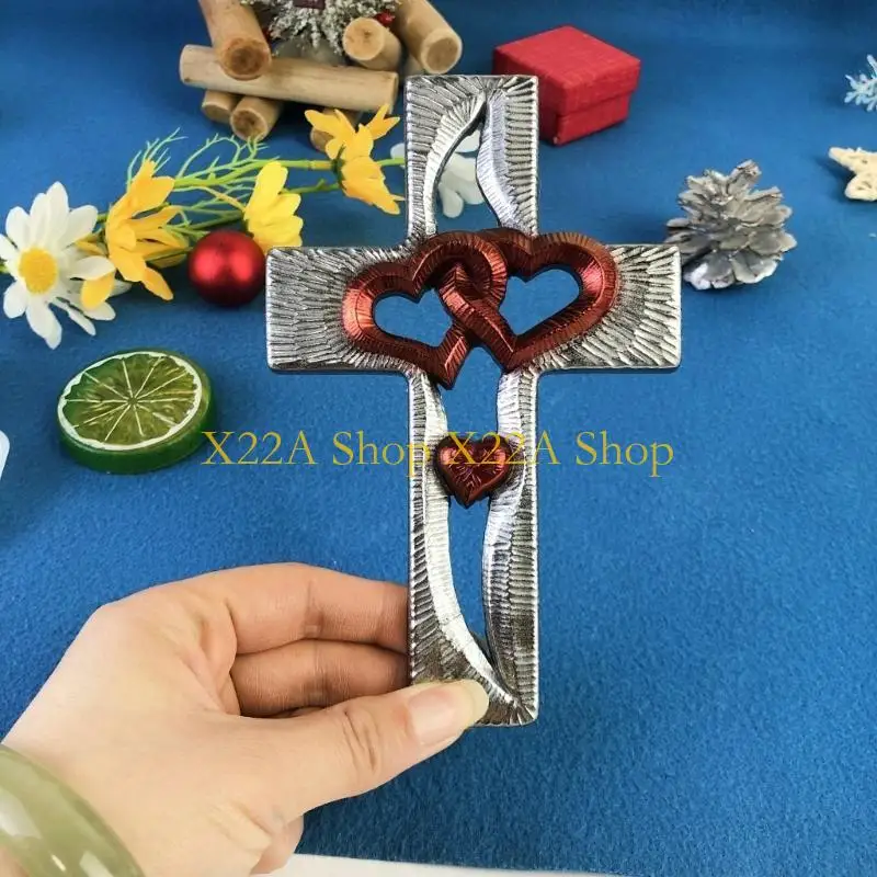

Unique Versatile DIY Love Heart Crosses Mold Delicate Heart Crosses Shaped Silicone Mold for DIY Resin Art and Wall Hangings