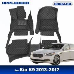Car Floor Mats For Kia K9 2013 2014 2015 2016 2017 Custom Auto Foot Pads Automobile Carpet Cover Interior Accessories