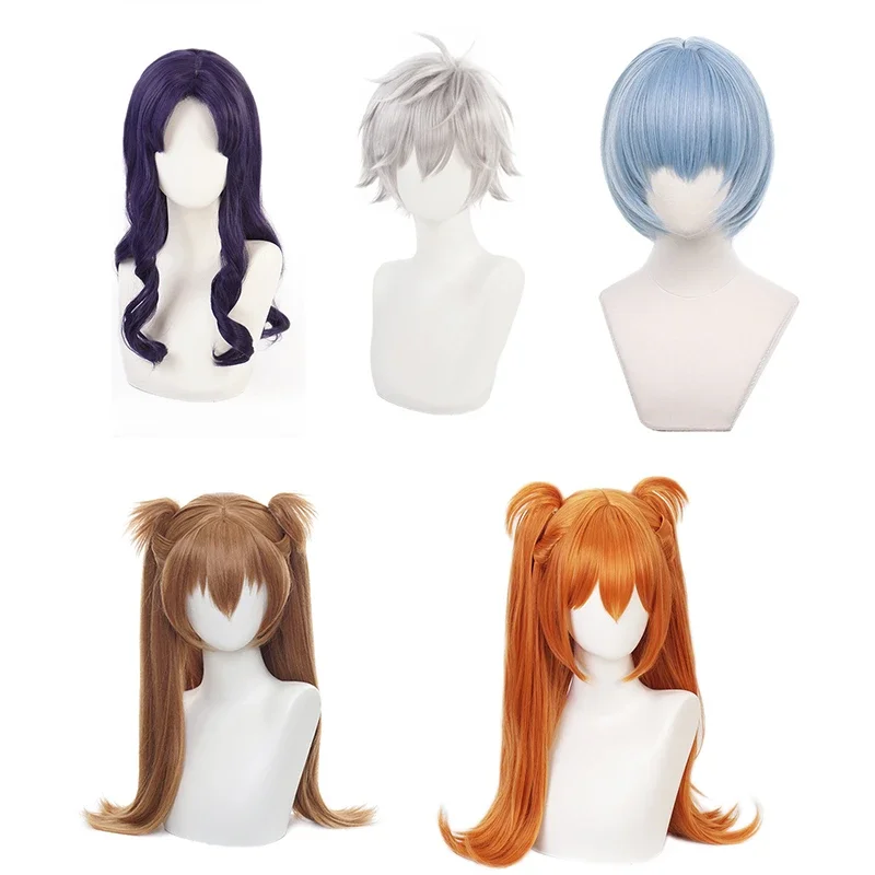 EVA Asuka Langley Saryu Cosplay Wig Katsuragi Misato Nagisa Kaworu Ayanami Rei Cosplay Hair Ikari Shinji Wig