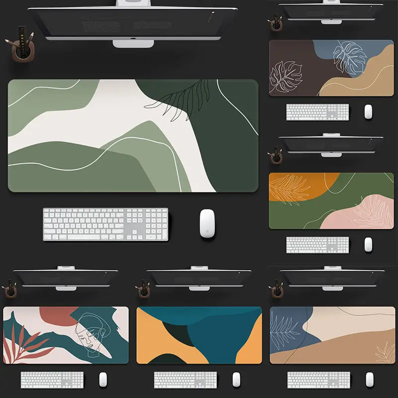 800X300X2mm  Creative Personality Mouse Pad Abstract Pattern  Oversized Thickened Mouse Pad Work Table Mat Cleaning Pad