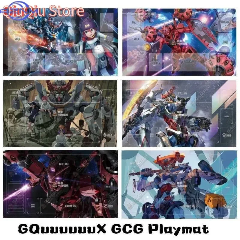 Gundam Space Sci-Fi Mecha Robot TCG Playmat XXL Non Slip Rubber Card Game Mat Lock Edge Desk Mouse Pad