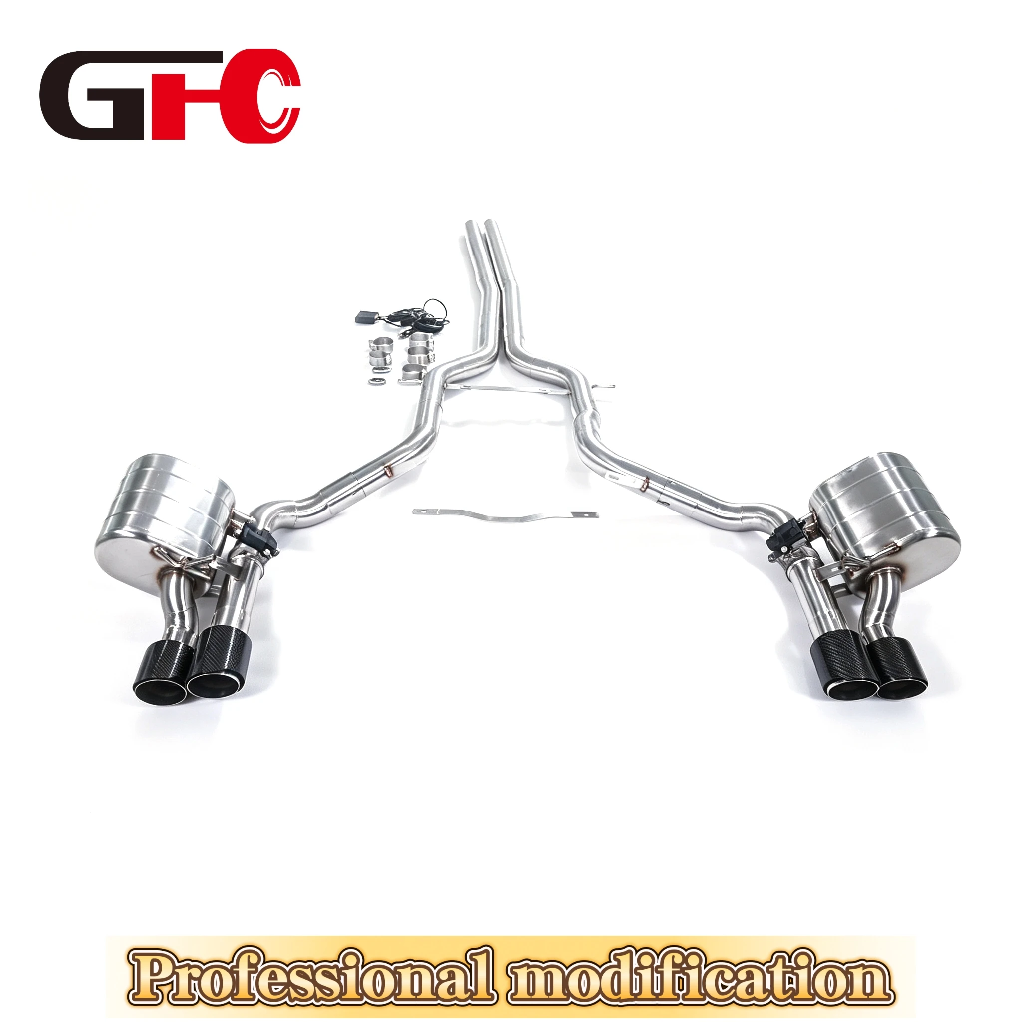 Exhaust Pipe for 2009–2013 Panamera 970.1 V8 4.8T with 304 SUS High-performance Exhaust pipe with valve CatBack Exhaust System