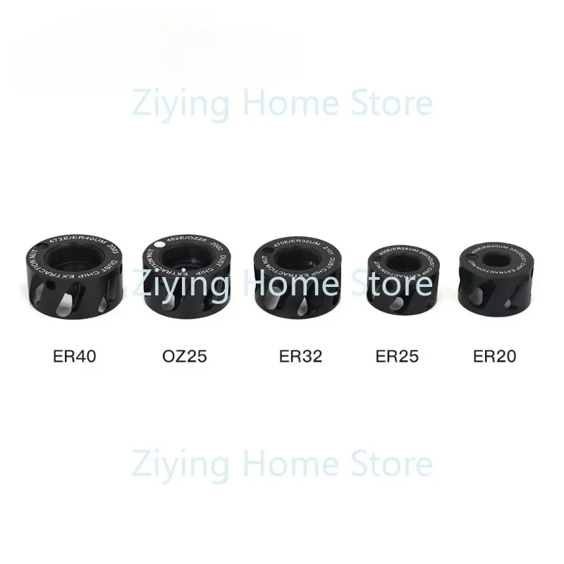 ER20 ER25 ER32 ER40 Vacuum Nut Speed 24000rpm Aluminum Anti-Rust Shock Absorption Professional Dust Removal Nut 1pc