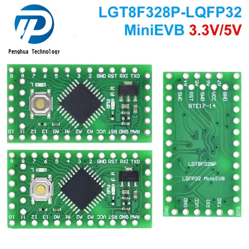 LGT8F328P LQFP32 MiniEVB 3.3V / 5V Replaces Pro Mini ATMEGA328P Fully Compatible For Arduino USE HT42B534-1 Driver