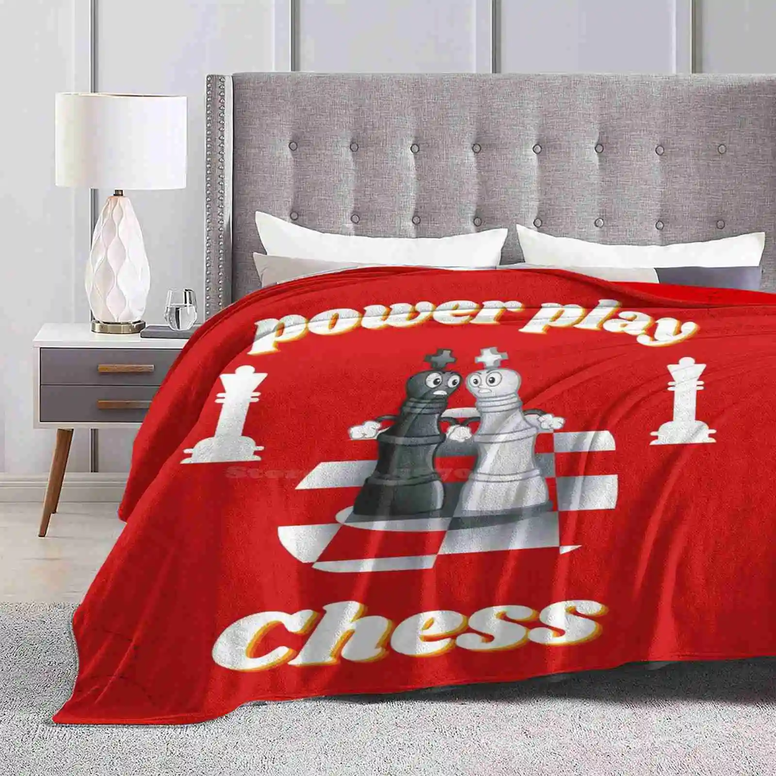 Power Play Chess Latest Super Soft Warm Light Thin Blanket Games Game Power Play Chess Queen Pawn Checkmate Strategy